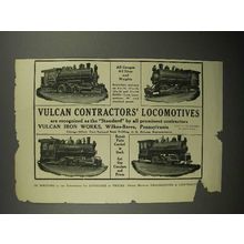 1911 Vulcan Contractors' Locomotives Ad