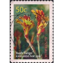 AUSTRALIA, FLOWER, Kangaroo Paw, green 2000, 50c