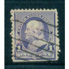 Used 219 1c Benjamin Franklin Fine Plus M01873