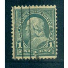 Used 279 1c Benjamin Franklin Barely Clears M04426