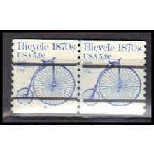 1901a 5.9c Bicycle Very Fine MNH Dry Gum CNP Left 5 Line Gap PA0378