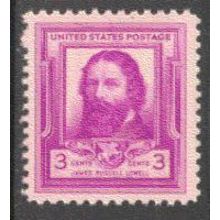 866 3c James Lowell Fine MNH BA0707