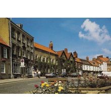 Malton Yorkshire Market Place Bicycle By Bench Postcard
