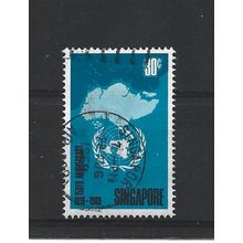 Singapore.SG122 30c U.N. emblem and outline of Singapore.Fine Used.Jun25