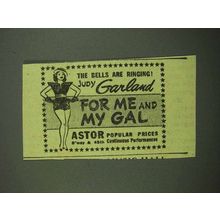 1942 For me and My Gal Movie Ad - Judy Garland