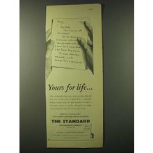 1955 The Standard Life Assurance Ad - Yours for life