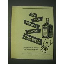 1958 Cointreau Liqueur Ad - The well balanced liqueur