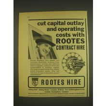 1963 Rootes Hire Ad - Cut capital outlay and operating costs with Rootes