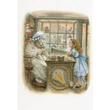 Old Sheep Shop Alice Through The Looking Glass Book Postcard