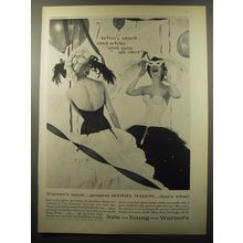 1960 Warner's Merry Widow Girdle Ad - black and white and new all over