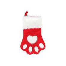 Woodside Home Living Pet Paw Christmas Stocking - Red