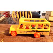 Old Vintage Original Fisher Price School Bus # 192 12 1/2" Long Working 1965