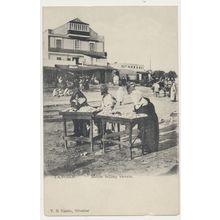 MOROCCO Tangier Moors selling Sweets early 20th C. RPPC V B Cumbo