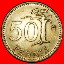 Ⰶ PINE TREE (1963-1990): FINLAND★ 50 PENCE 1968S UNC LUSTRE★LOW START★NO RESERVE