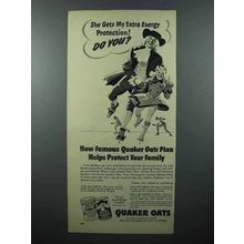 1948 Quaker Oats Ad - Extra Energy Protection