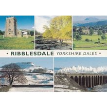 Ribblesdale at Christmas Winter Snow Postcard