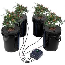 DWC Hydroponic System, 5 Gallon 4 Buckets, Deep Water Culture Growing Bucket...