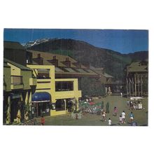 WHISTLER VILLAGE, WHISTLER, CANADA used postcard 1987 postmark =