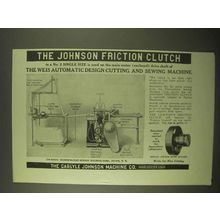 1922 Johnson Friction Clutch Ad - Weis Cutting Sewing