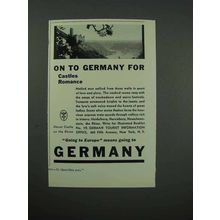 1931 Germany Tourism Ad - Castles, Romance