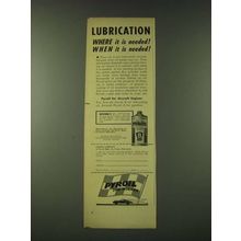 1948 Pyroil B Lubrication Process Ad - Lubrication where it is needed!