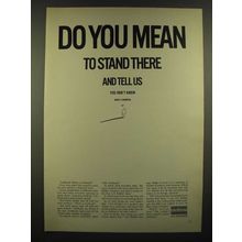 1966 Uniroyal Company Ad - Do You Mean to Stand There