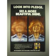 1978 Pledge Wax Ad - See a More Beautiful Shine