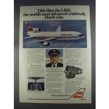 1980 TWA Airline Ad - Flies the L-1011