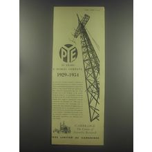 1954 Pye Limited Ad - Pye 25 years a public company 1929-1954
