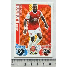 2010/11 Topps Match Attax Trading Card U4 Johan Djourou, Arsenal