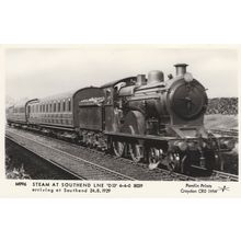 D13 LNE Steam Train At Southend Line Railway Station Postcard