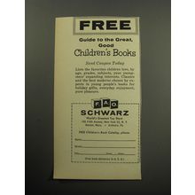 1957 F.A.O. Schwarz Toys Ad - Free guide to the great, good Children's books
