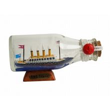 Pack Of 2] Titanic Model Ship in a Glass Bottle 5""