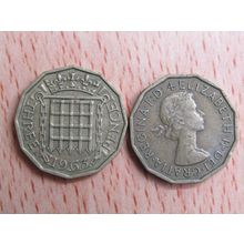 GB 1963 Elizabeth II Brass Threepence 3d Coin