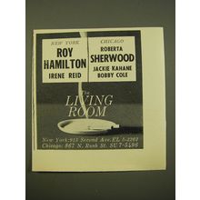 1961 The Living Room Play Advertisement - Roy Hamilton Irene Reid