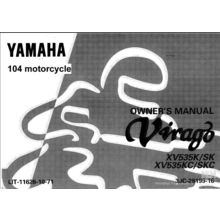 YAMAHA XV535K XV535SK XV535KC XV535SKC OWNERS MANUAL MOTORCYCLE 103 PAGE ENGLISH