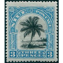 Niue 1920 3d black & blue SG41 unused
