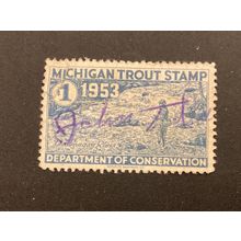 ICOLLECTZONE US Michigan 1953 VF used tear