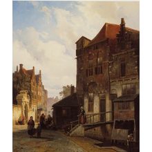 Springer Cornelis-Activity_in_Dutch_Town Poster Canvas Movie Film Print A0 A1 A2
