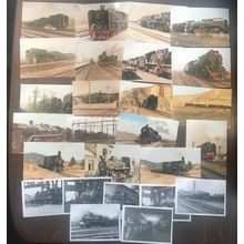 26 photos lot Chinese trains locomotives railways works Jilin Heilongjiang Gansu
