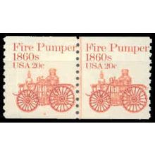1908 20c Fire Pumper Just Clears MNH Dry Gum CNP Left 4 G0229