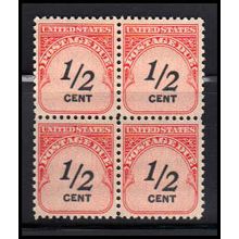 J88 1/2c Postage Due Fine MNH Blk/4 O7051