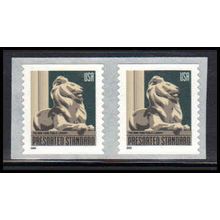 3447 10c Lion Statue Fine MNH Pair Z4821
