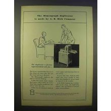 1946 Mimeograph Duplicator Ad - A.B. Dick Company