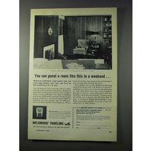 1959 Weldwood Paneling Ad - Panel Room in a Weekend