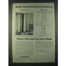 1959 Weldwood Paniflex Bifold Closet Doors of Novoply Ad - more living Space