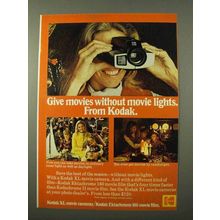 1972 Kodak XL Movie Cameras Ad - Without Lights