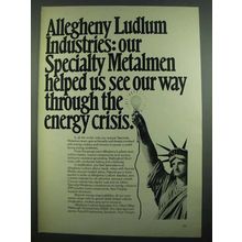 1974 Allegheny Ludlum Ad - Specialty Metalman