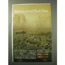 1986 Redwood Tobacco Ad - Redwood and Black Bass