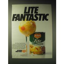1989 Del Monte Lite Fruit Cocktail Ad - Lite Fantastic